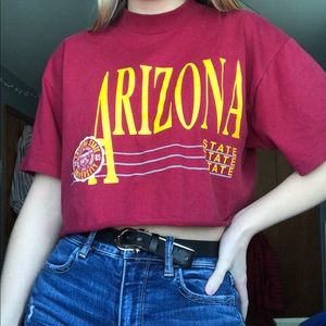 cropped ASU tee